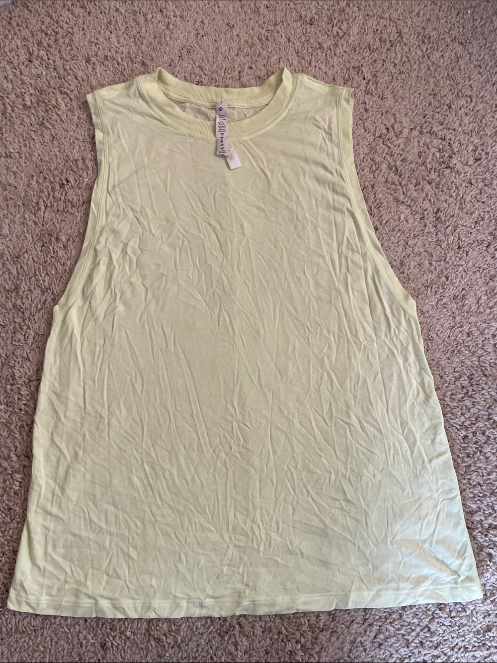 Lululemon All Yours Tank Top in a soft yellow hue!